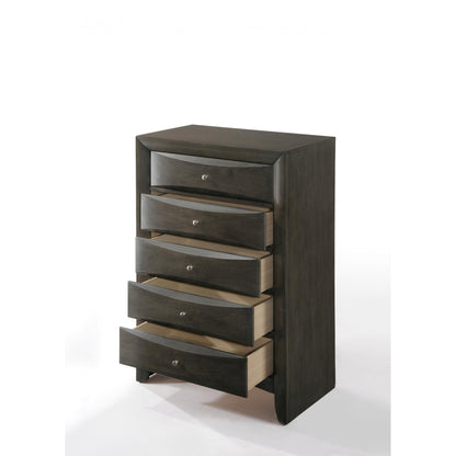 HomeRoots 32' x 17' x 48' Gray Oak Rubber Wood Cabinet