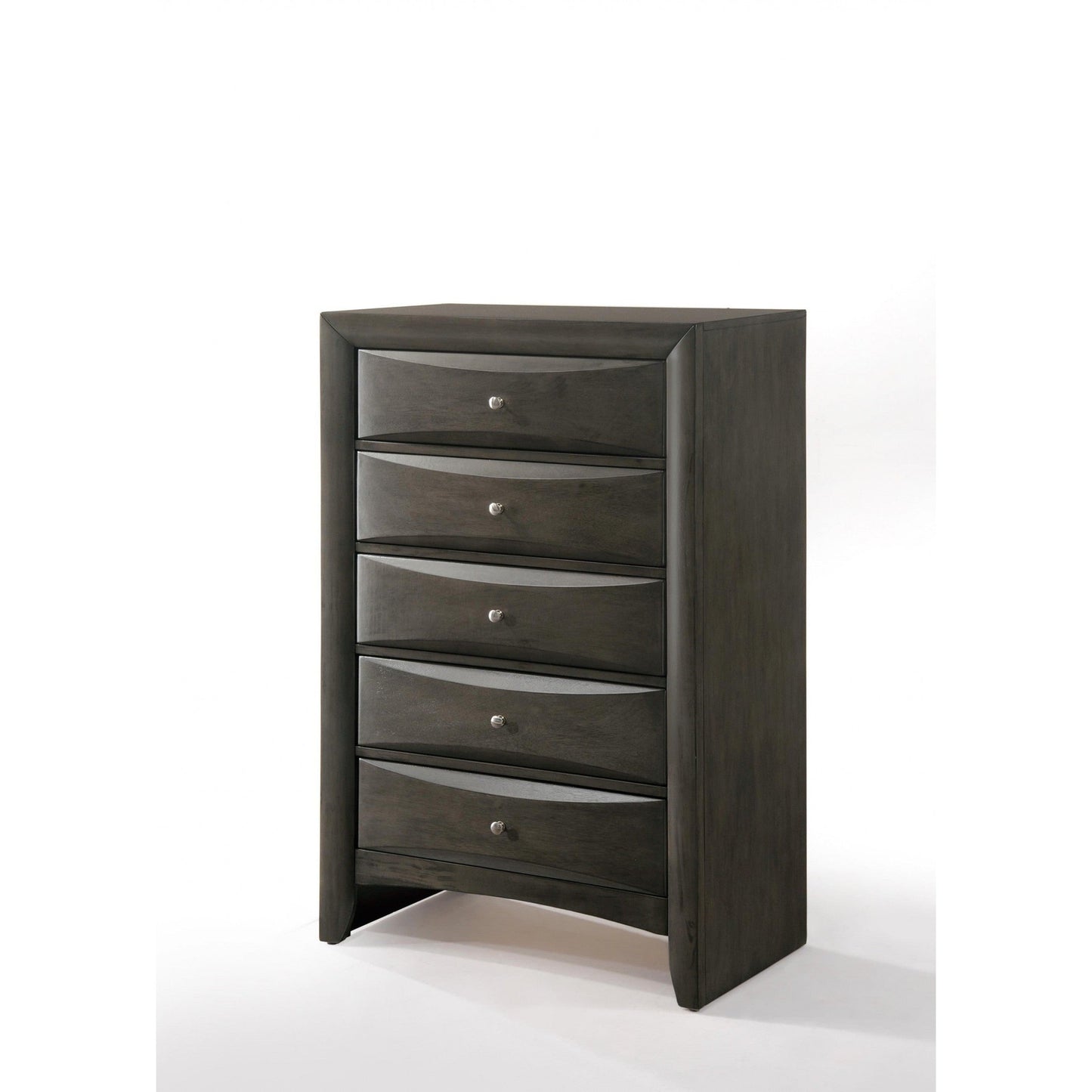 HomeRoots 32' x 17' x 48' Gray Oak Rubber Wood Cabinet