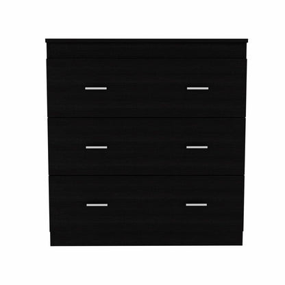 HomeRoots 33" Black Three Drawer Dresser