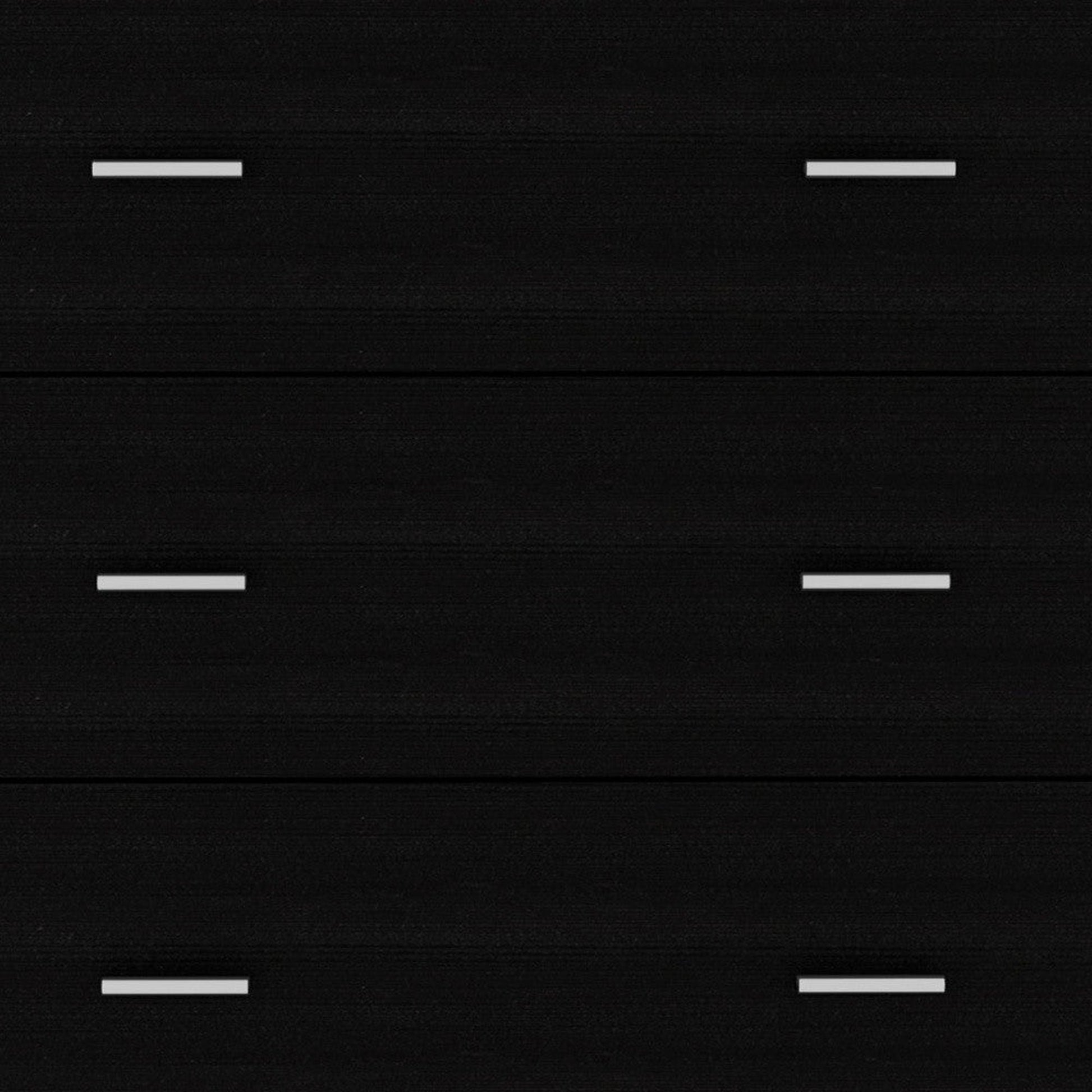 HomeRoots 33" Black Three Drawer Dresser