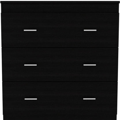 HomeRoots 33" Black Three Drawer Dresser