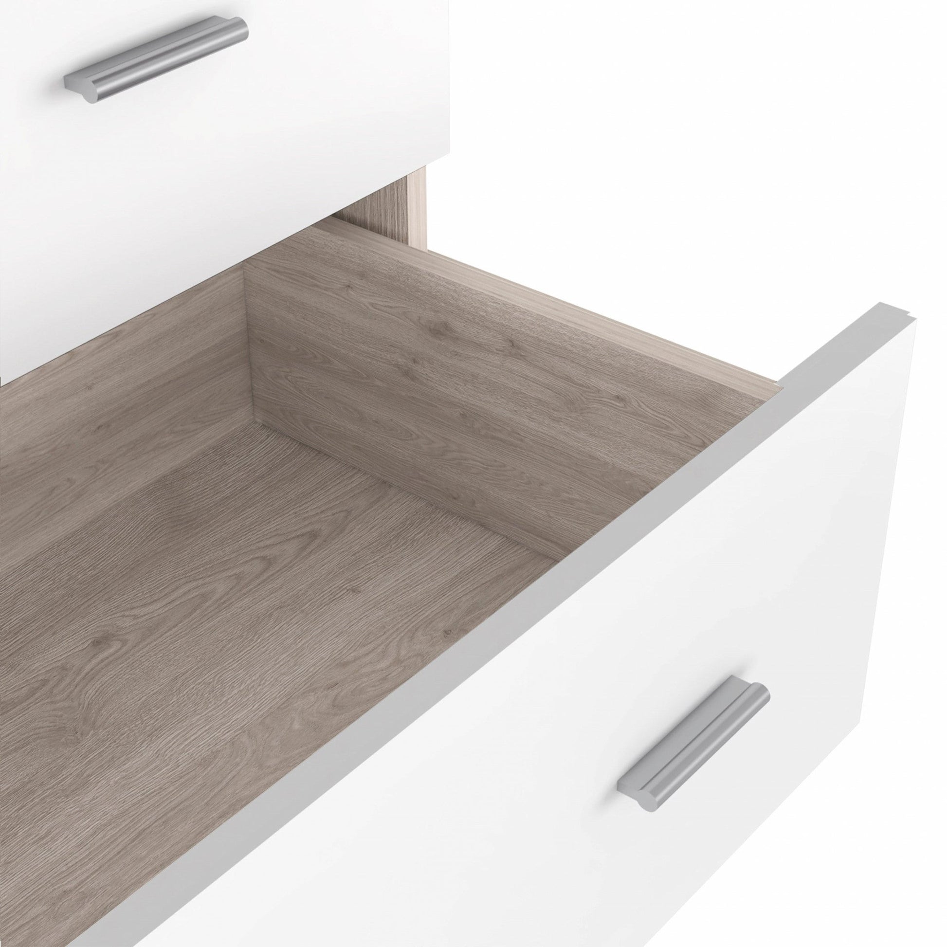 HomeRoots 33" Light Gray And White Three Drawer Dresser