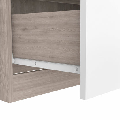 HomeRoots 33" Light Gray And White Three Drawer Dresser