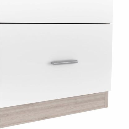 HomeRoots 33" Light Gray And White Three Drawer Dresser