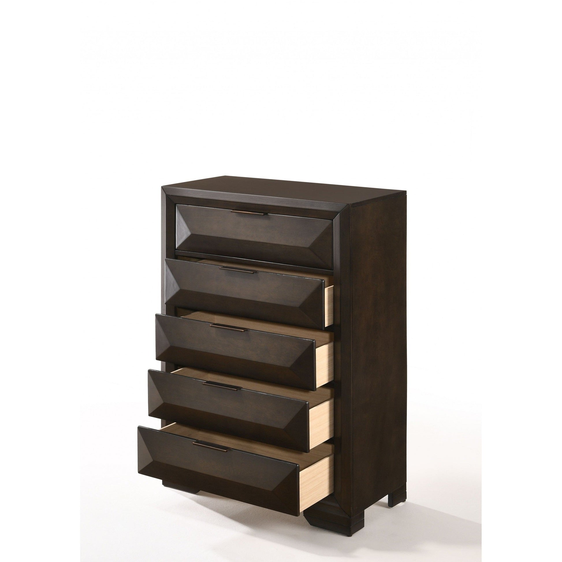 HomeRoots 34' x 17' x 51' Espresso Rubber Wood Cabinet