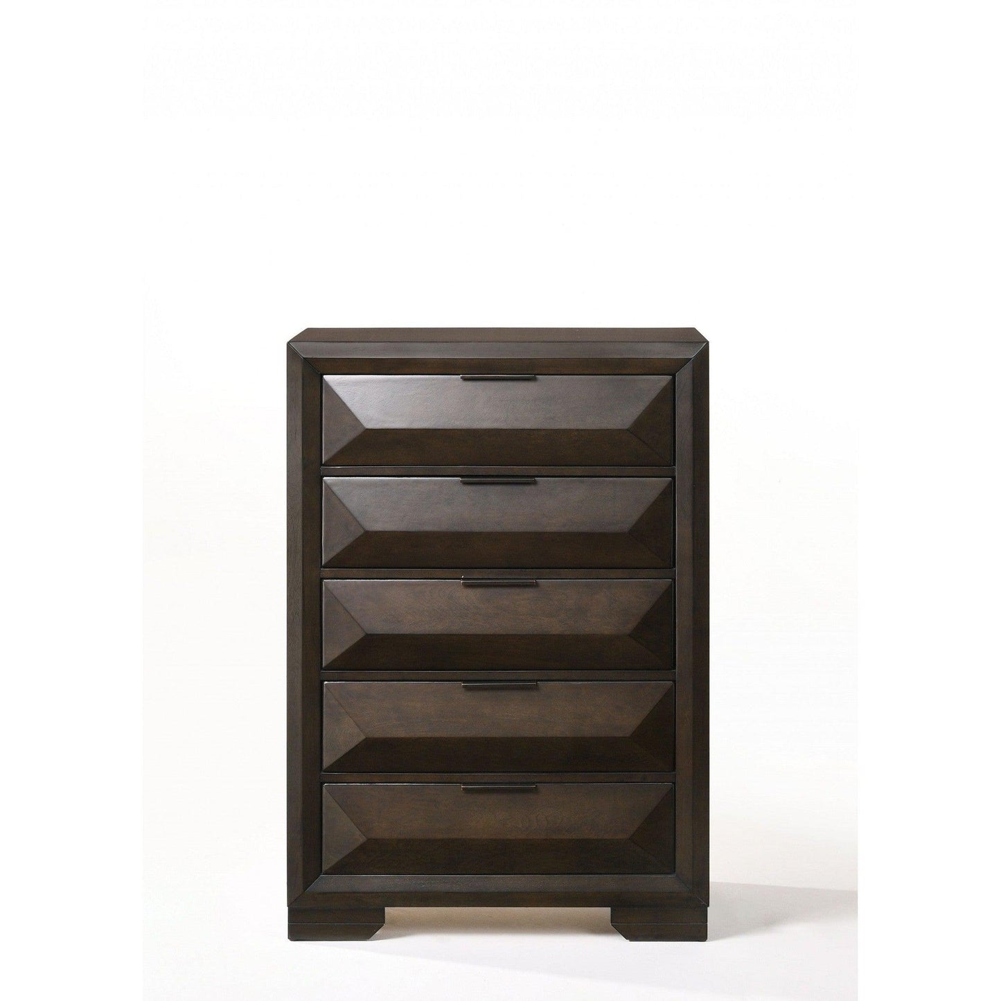 HomeRoots 34' x 17' x 51' Espresso Rubber Wood Cabinet