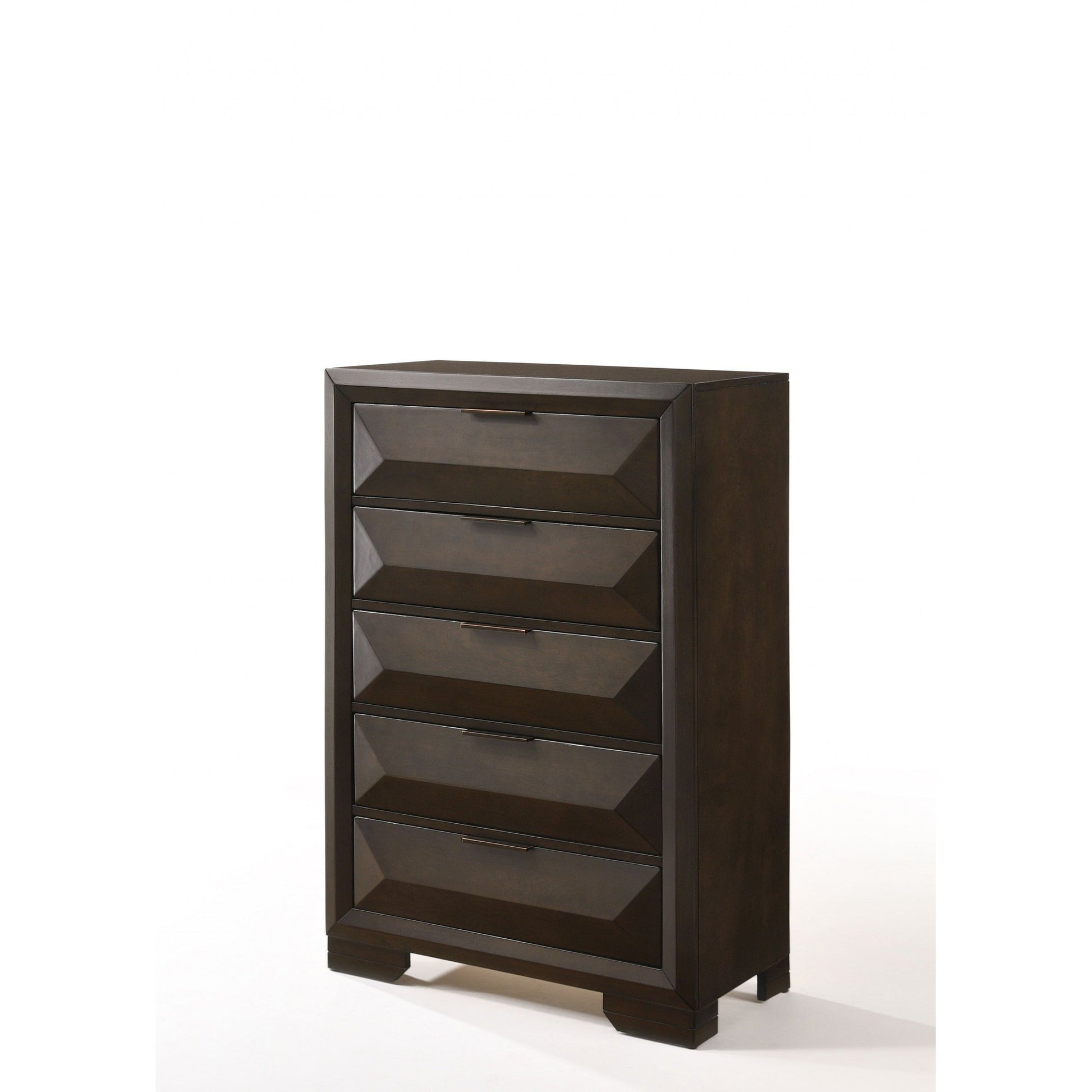 HomeRoots 34' x 17' x 51' Espresso Rubber Wood Cabinet