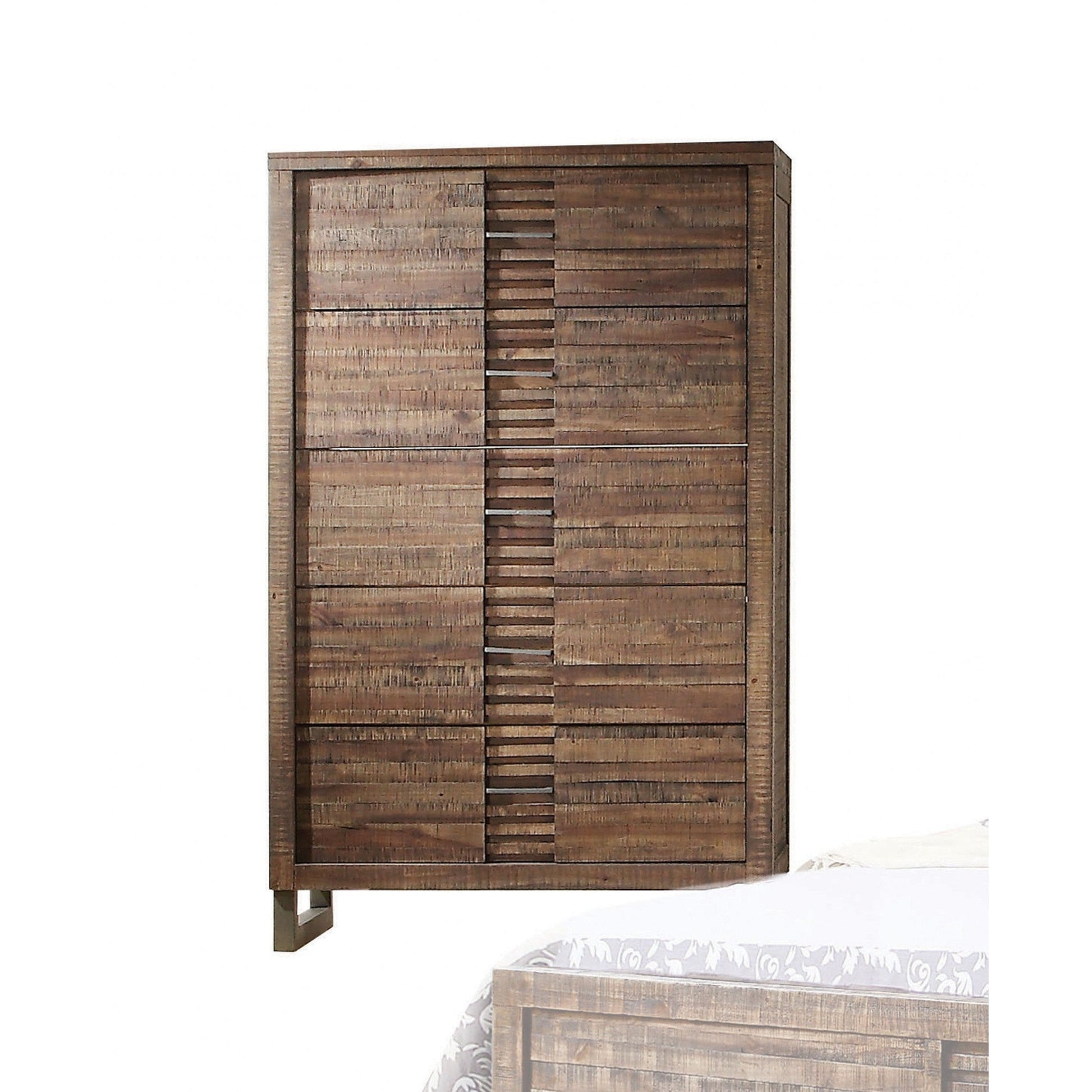 HomeRoots 34' x 18' x 55' Reclaimed Oak Wood Cabinet