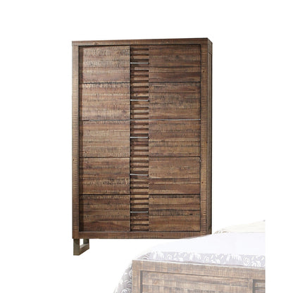 HomeRoots 34' x 18' x 55' Reclaimed Oak Wood Cabinet