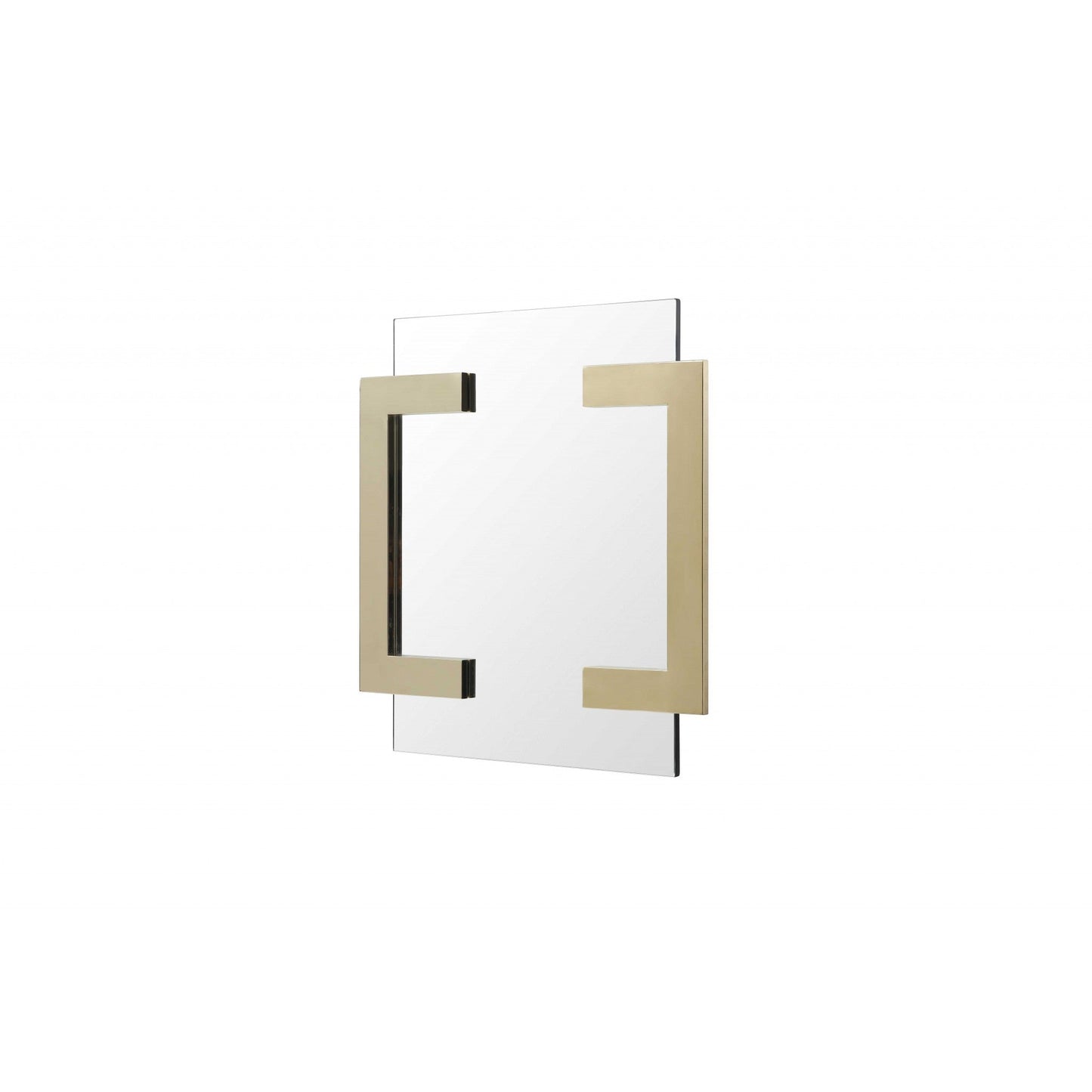 HomeRoots 35 x 35 x 2 Polished Gold Stainless Steel Mirror
