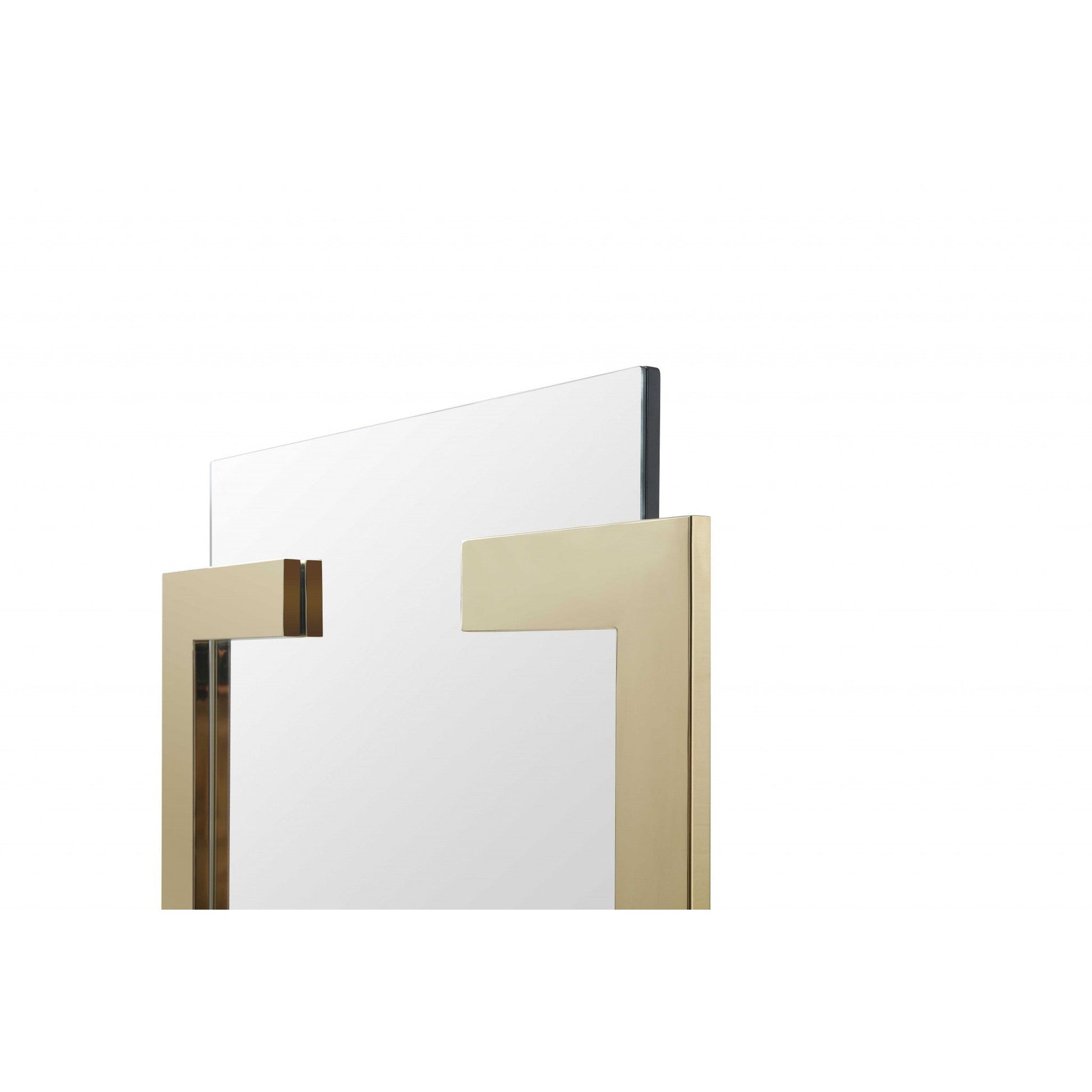 HomeRoots 35 x 35 x 2 Polished Gold Stainless Steel Mirror
