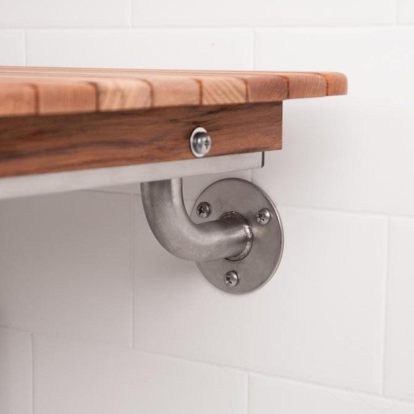 HomeRoots 36" Premium Wall Mount Teak Shower Bench