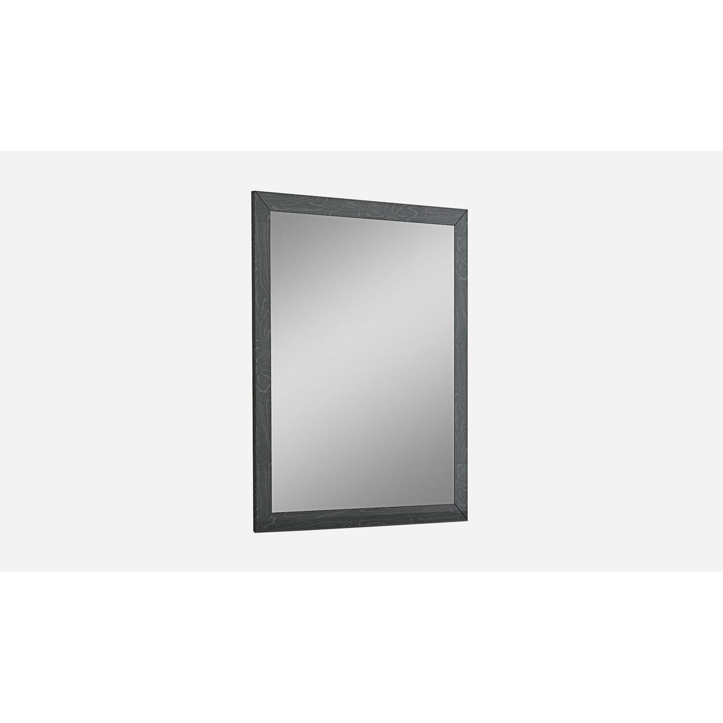 HomeRoots 36" x 1" x 44" Gloss Gray Glass Mirror