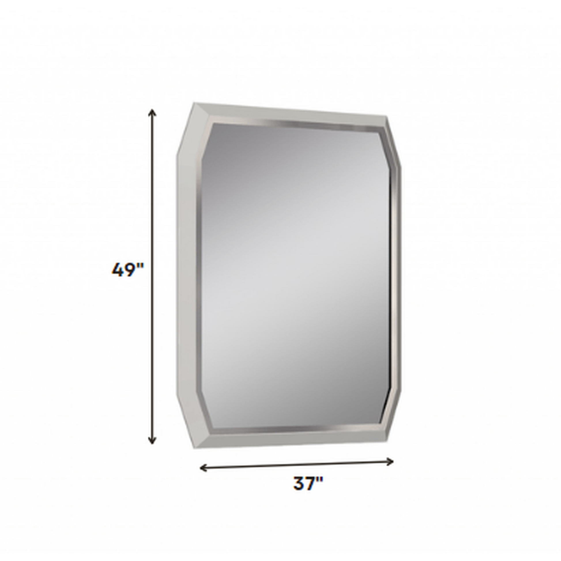 HomeRoots 37 x 2.2 x 49 Taupe Glass Mirror