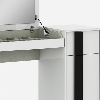 HomeRoots 39 x 17 x 30 White Iron Vanity Dresser