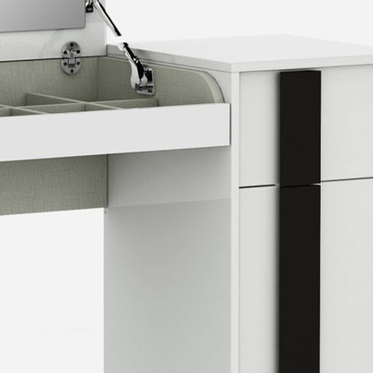 HomeRoots 39 x 17 x 30 White Iron Vanity Dresser