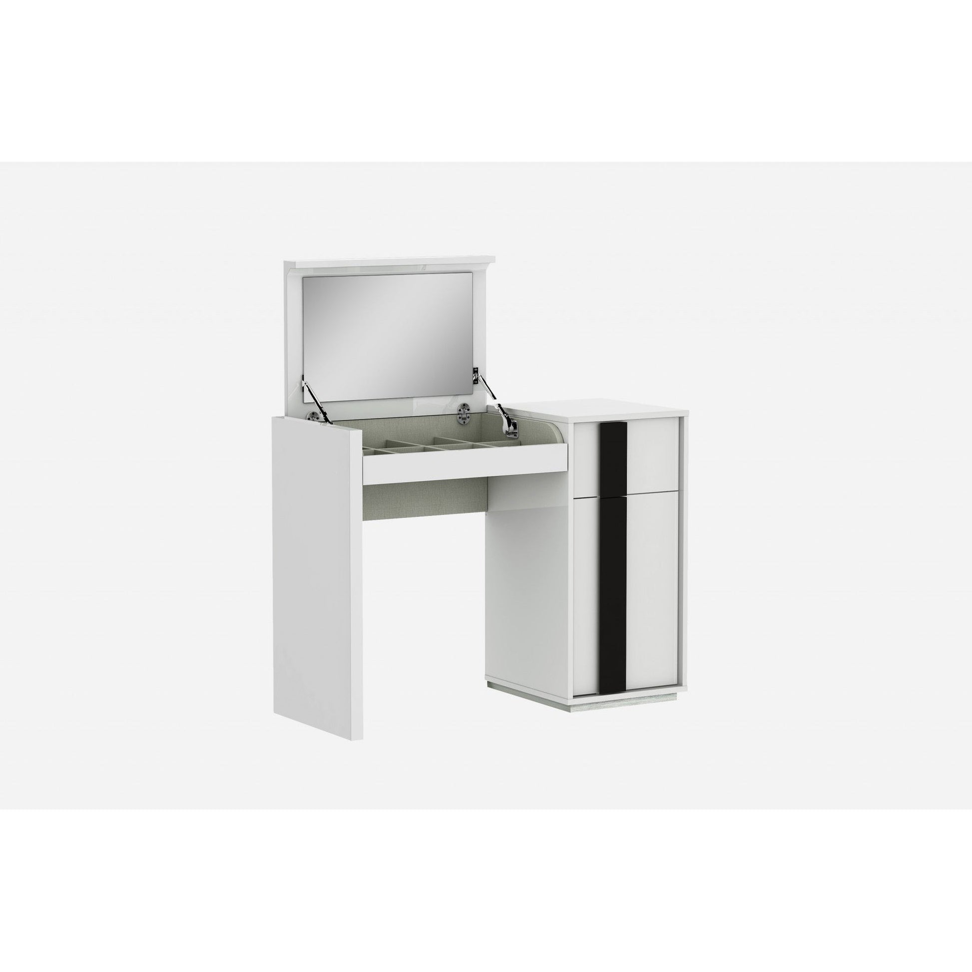 HomeRoots 39 x 17 x 30 White Iron Vanity Dresser