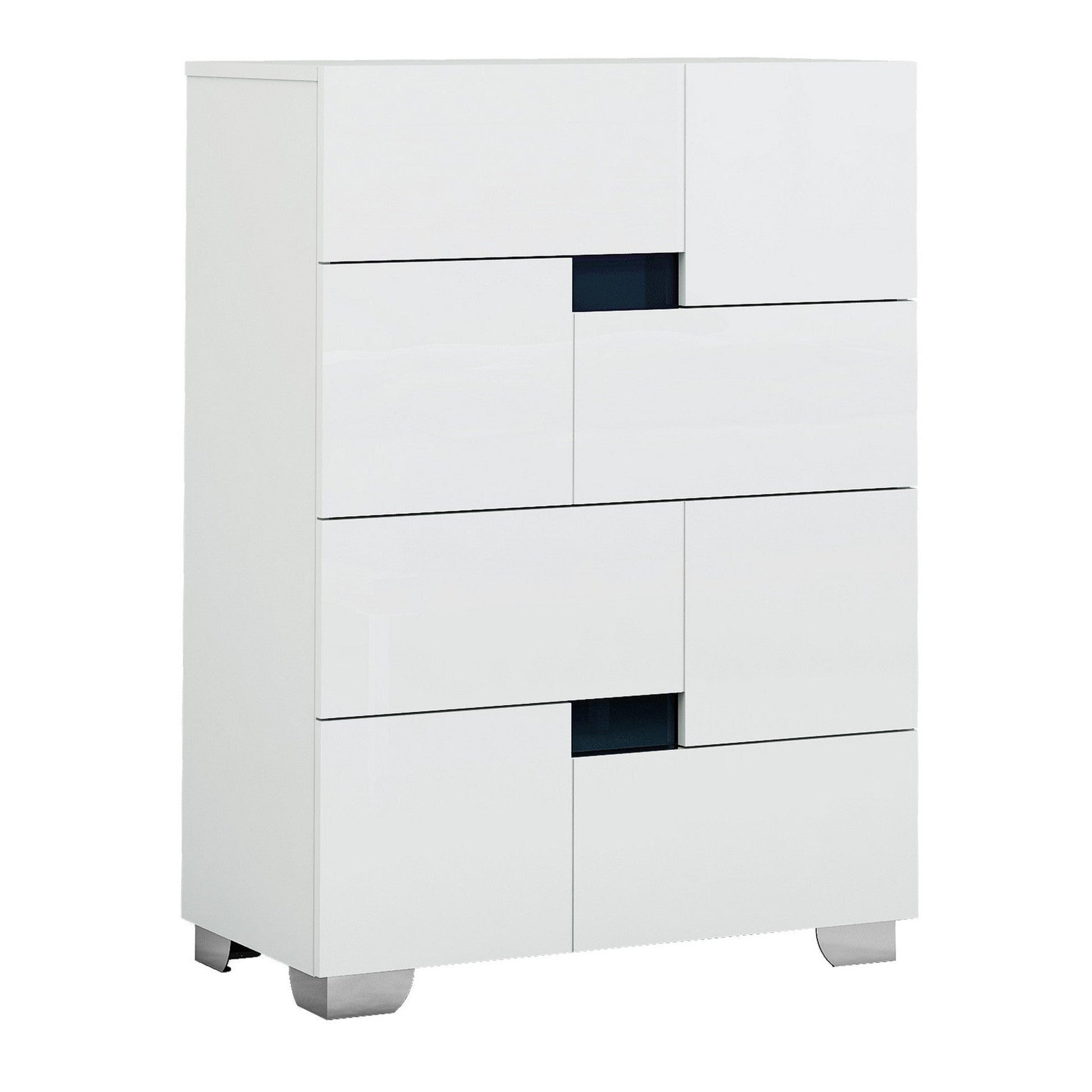 HomeRoots 44" Superb White High Gloss Cabinet
