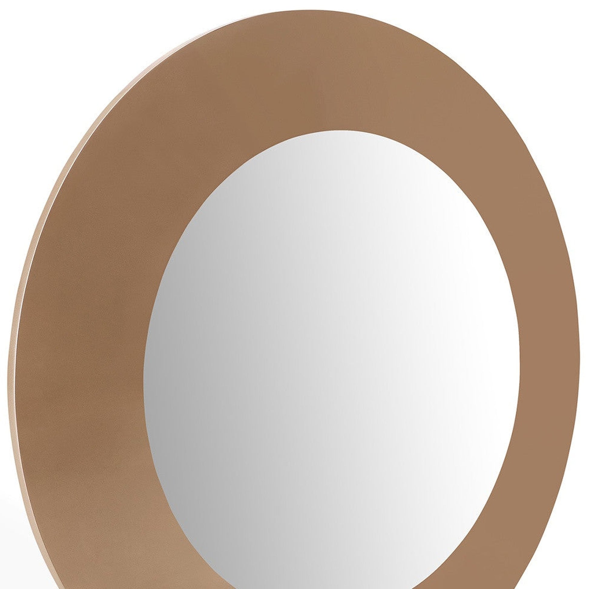 HomeRoots 47" x 3" x 47" Gloss Gold Glass Mirror