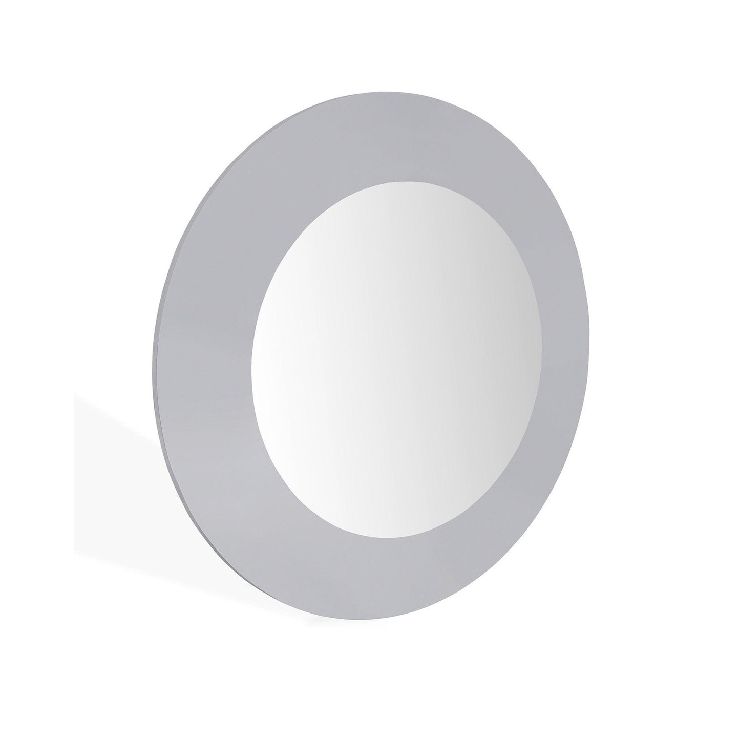 HomeRoots 47 x 3 x 47 Gloss Gray Glass Mirror