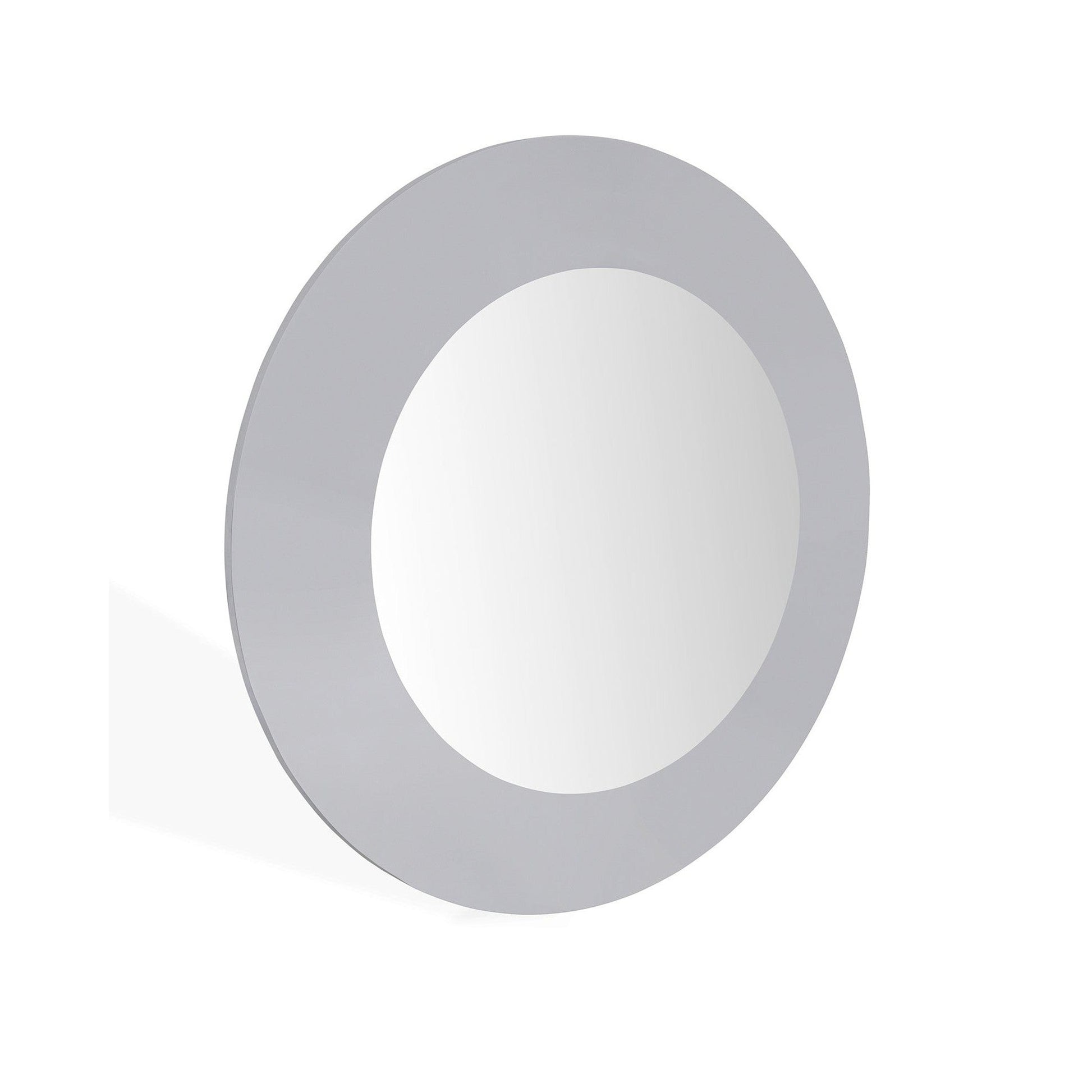 HomeRoots 47 x 3 x 47 Gloss Gray Glass Mirror