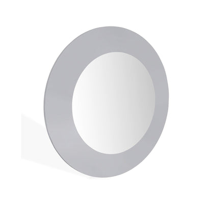 HomeRoots 47 x 3 x 47 Gloss Gray Glass Mirror