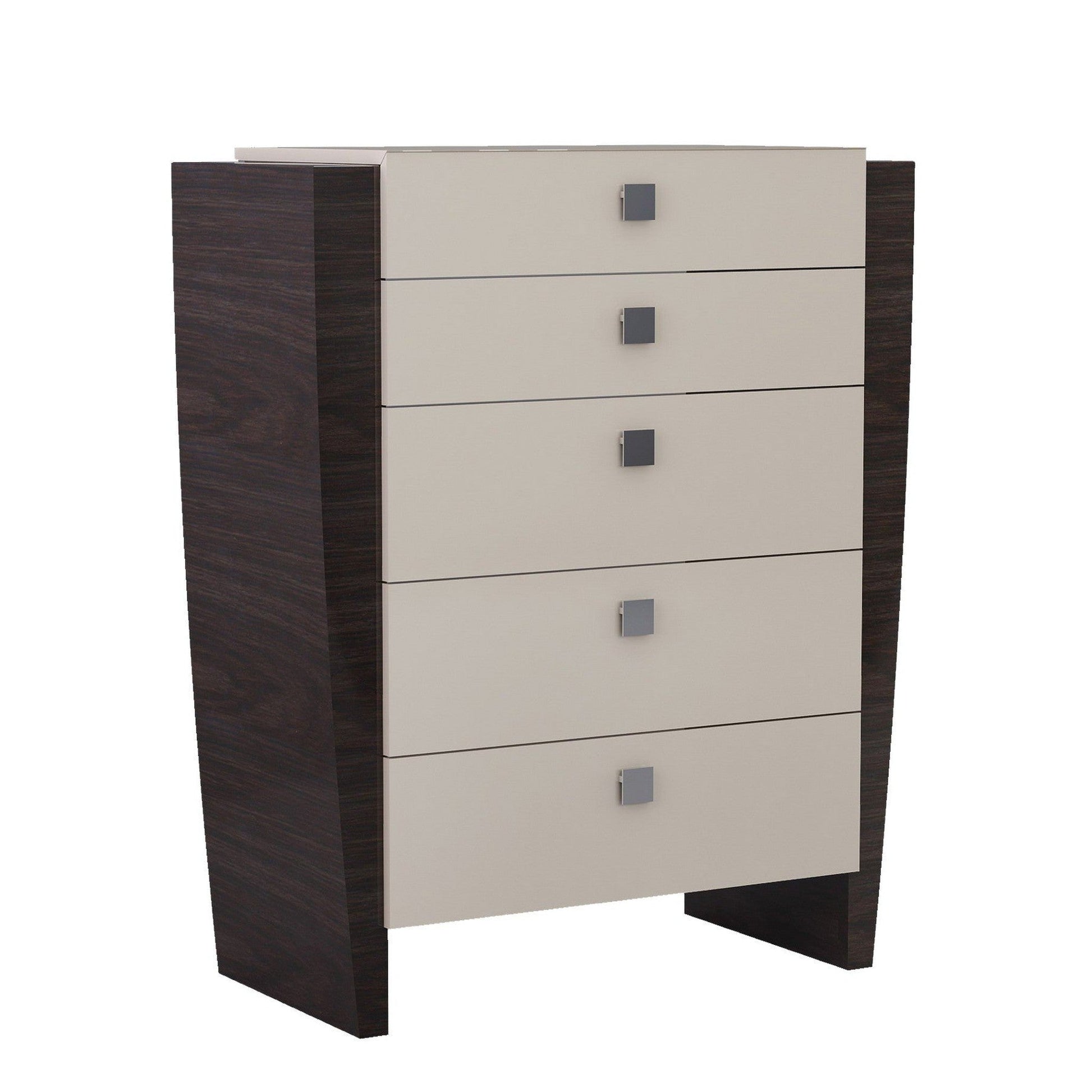 HomeRoots 48" Refined Chest With High Gloss Beige Finish