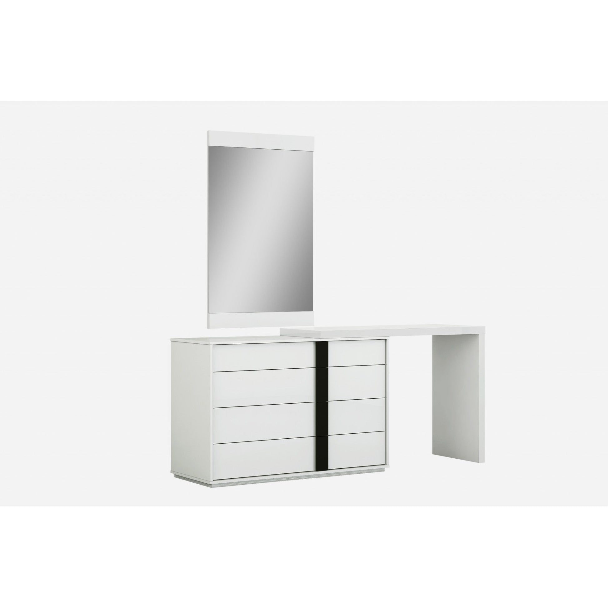 HomeRoots 48 x 18 x 33 White Double Dresser Extension
