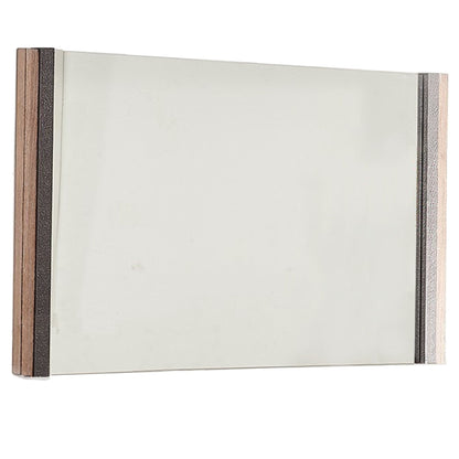 HomeRoots 51 x 3.5 x 35 Natural Veneer Metal Mirror