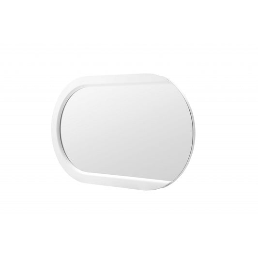 HomeRoots 53" x 31" x 2" White Stainless Steel Mirror