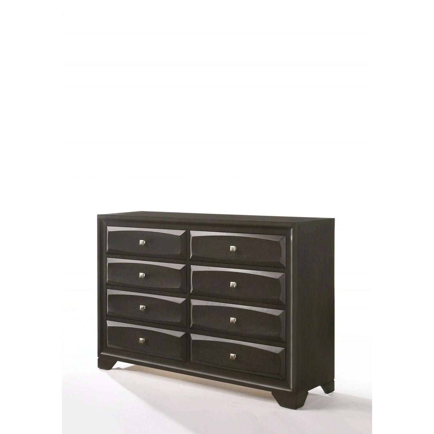 HomeRoots 58' x 17' x 40' Antique Gray Rubber Wood Dresser