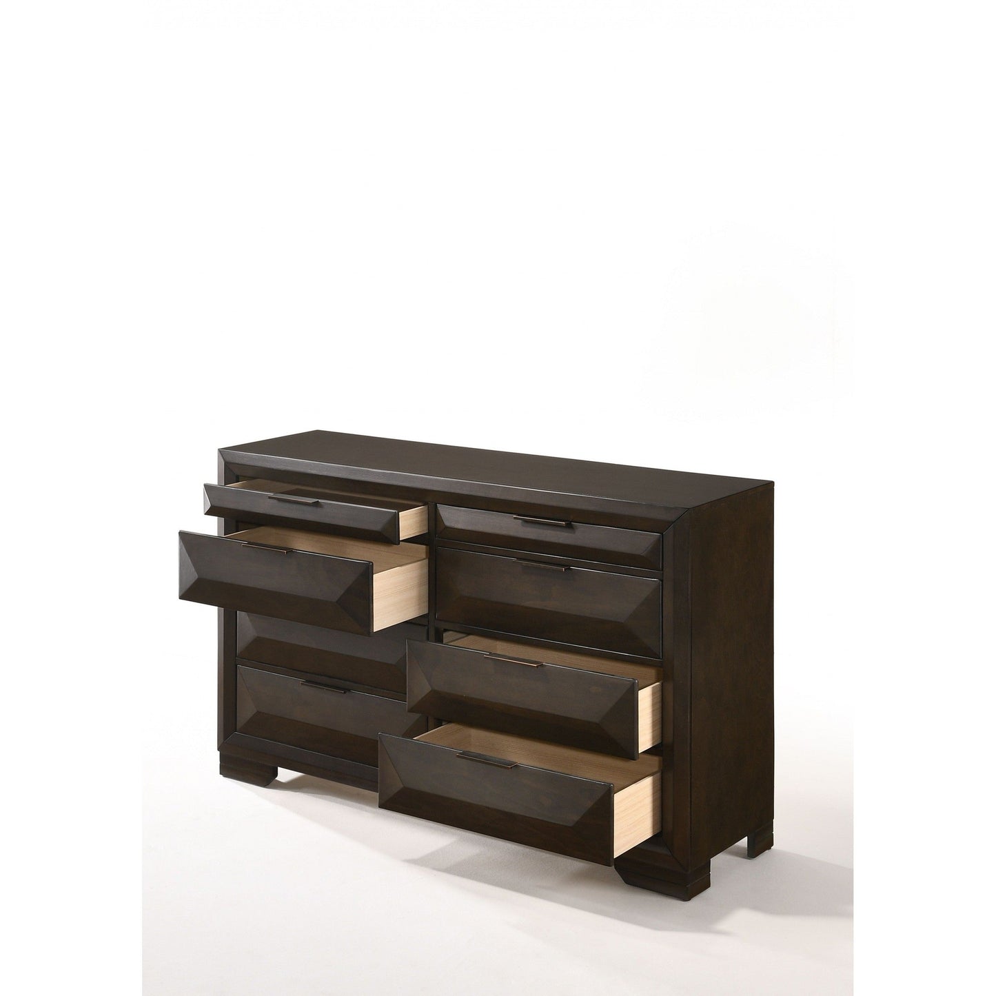 HomeRoots 59' x 17' x 37' Espresso Rubber Wood Dresser
