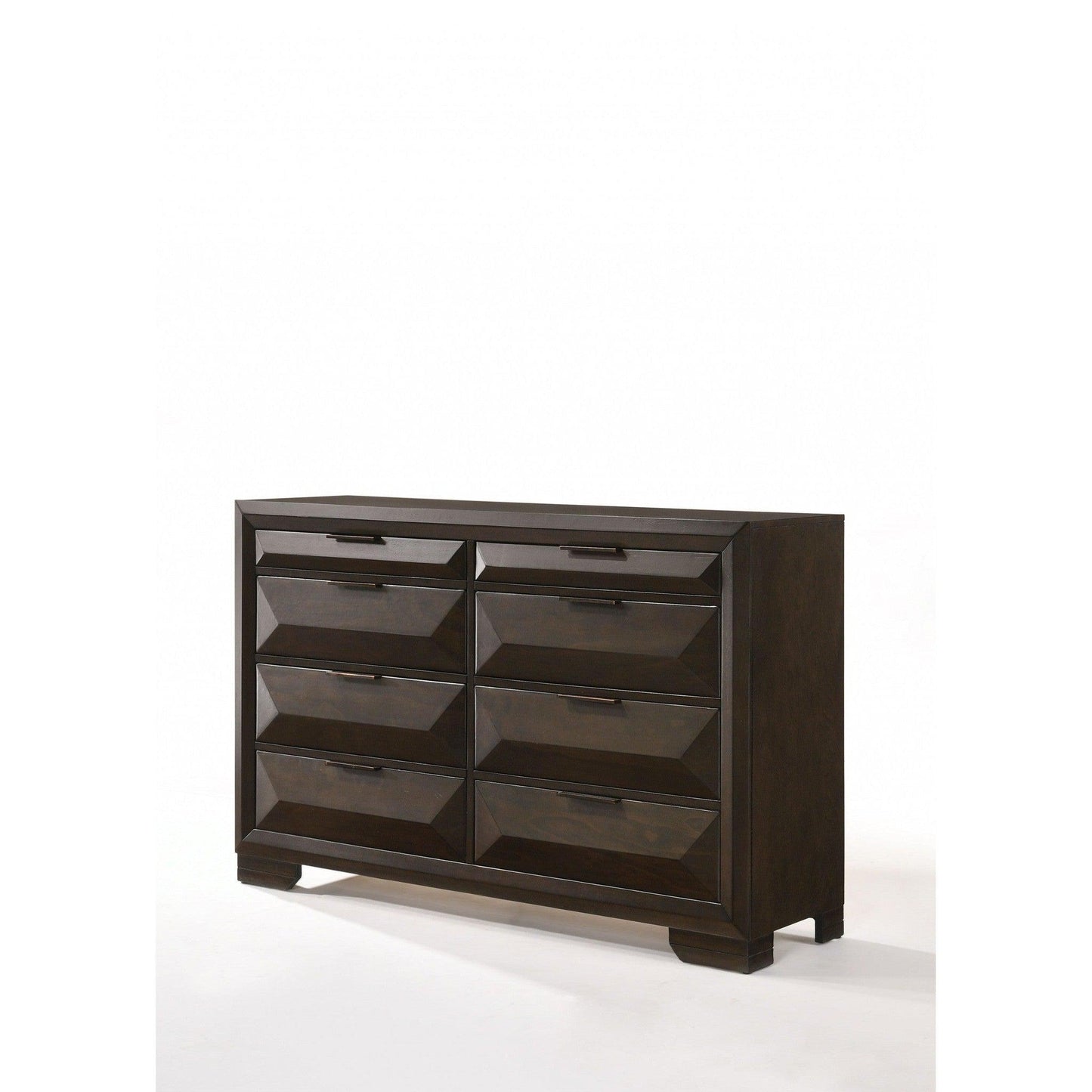 HomeRoots 59' x 17' x 37' Espresso Rubber Wood Dresser