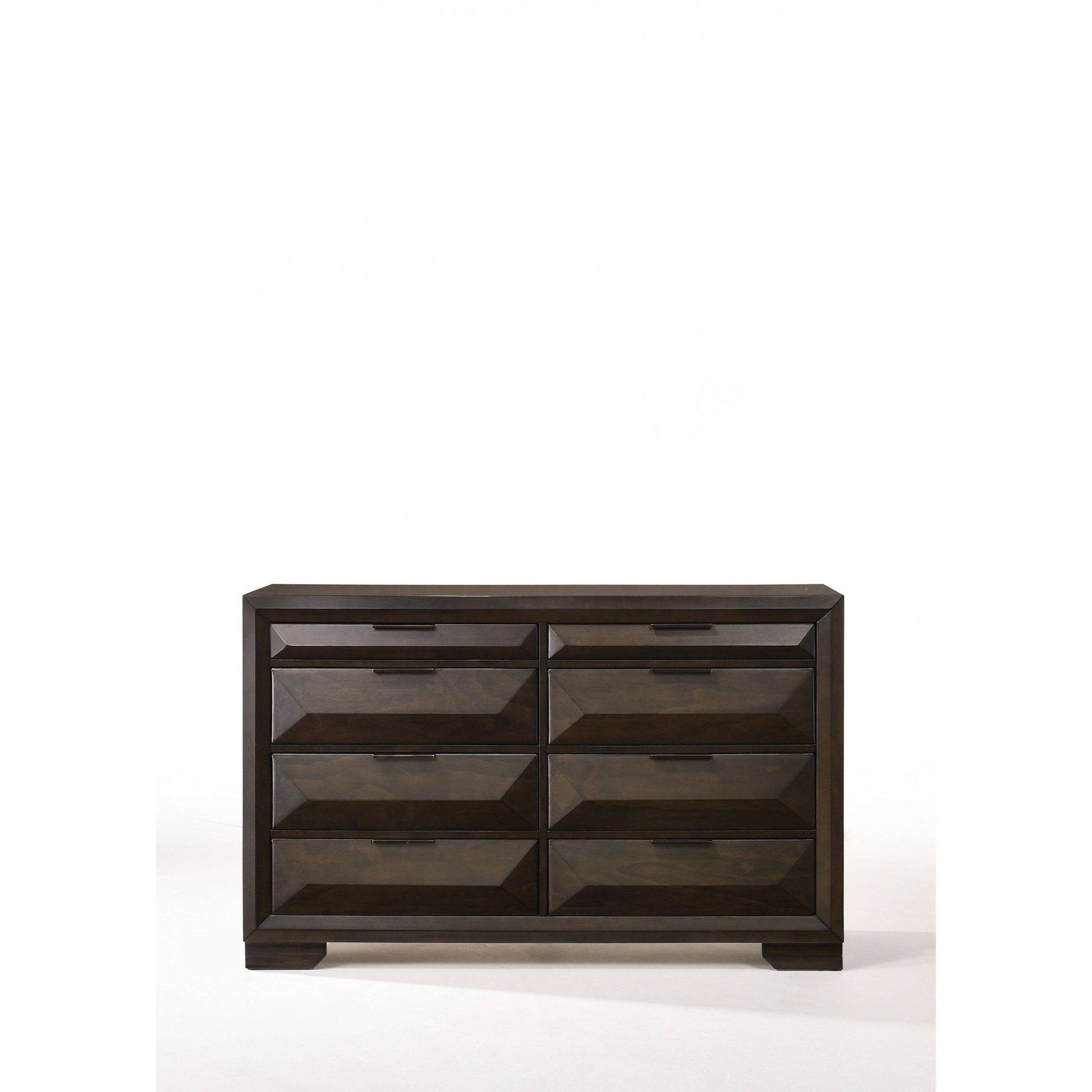 HomeRoots 59' x 17' x 37' Espresso Rubber Wood Dresser