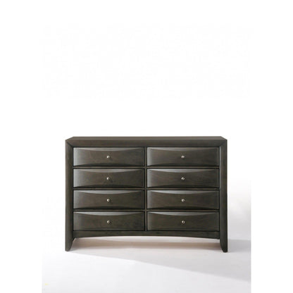 HomeRoots 59' x 17' x 41' Gray Oak Rubber Wood Dresser