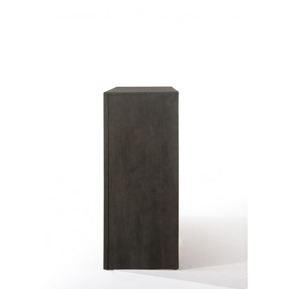 HomeRoots 59' x 17' x 41' Gray Oak Rubber Wood Dresser