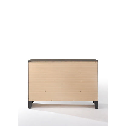 HomeRoots 59' x 17' x 41' Gray Oak Rubber Wood Dresser