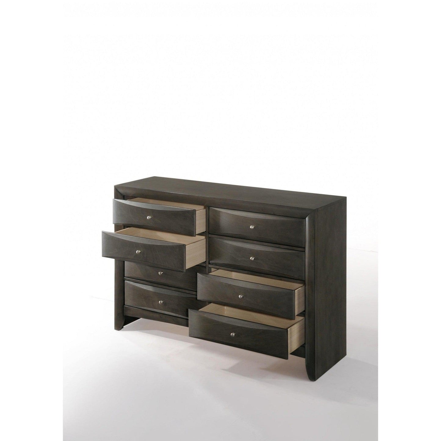 HomeRoots 59' x 17' x 41' Gray Oak Rubber Wood Dresser