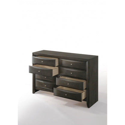 HomeRoots 59' x 17' x 41' Gray Oak Rubber Wood Dresser