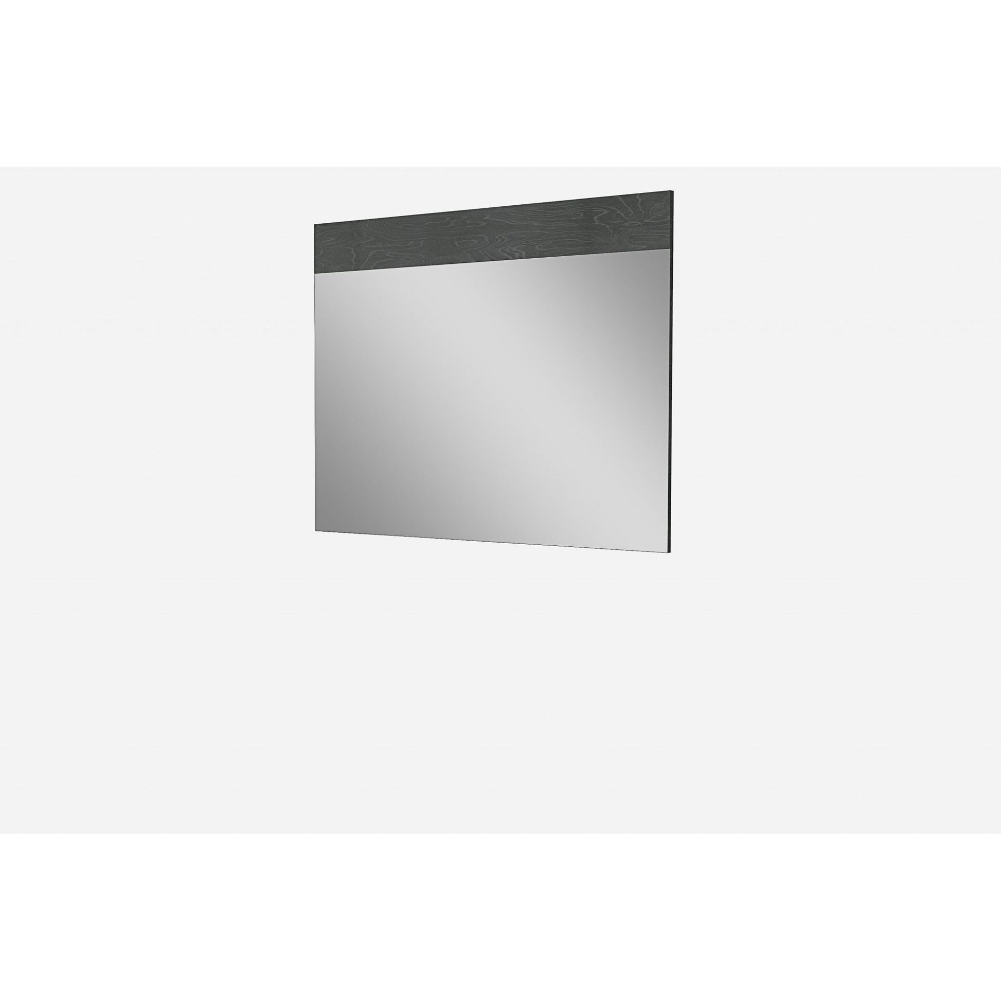 HomeRoots 63 x 1 x 48 Gloss Grey Glass Mirror