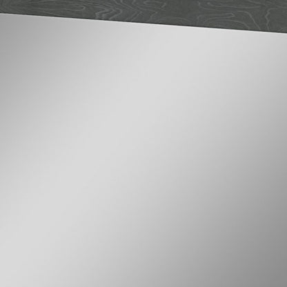 HomeRoots 63 x 1 x 48 Gloss Grey Glass Mirror