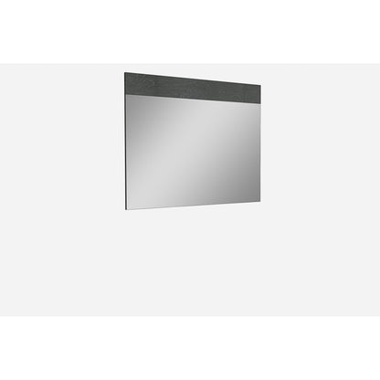 HomeRoots 63 x 1 x 48 Gloss Grey Glass Mirror