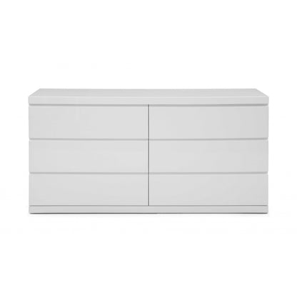 HomeRoots 63 x 20 x 30 White Double Dresser