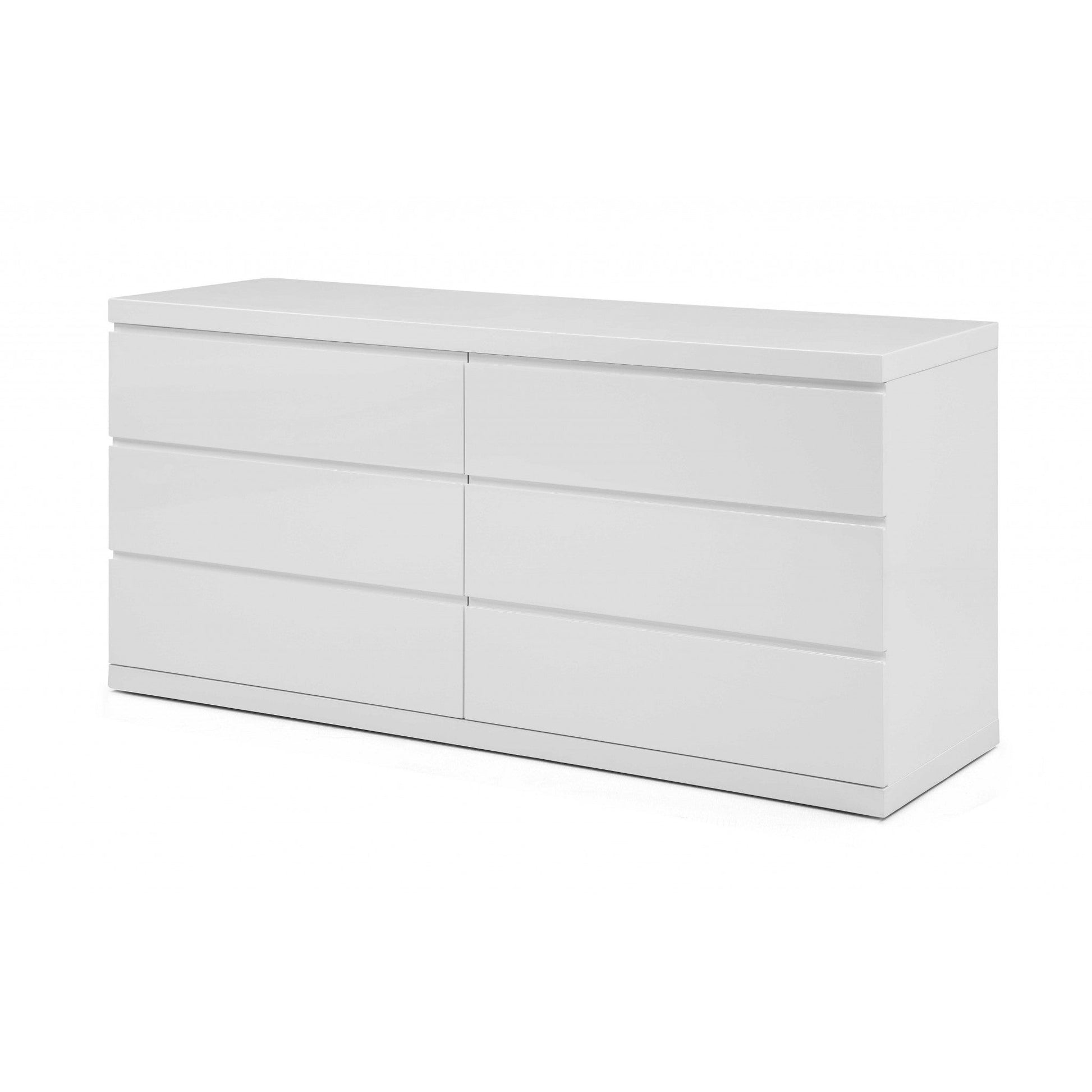 HomeRoots 63 x 20 x 30 White Double Dresser