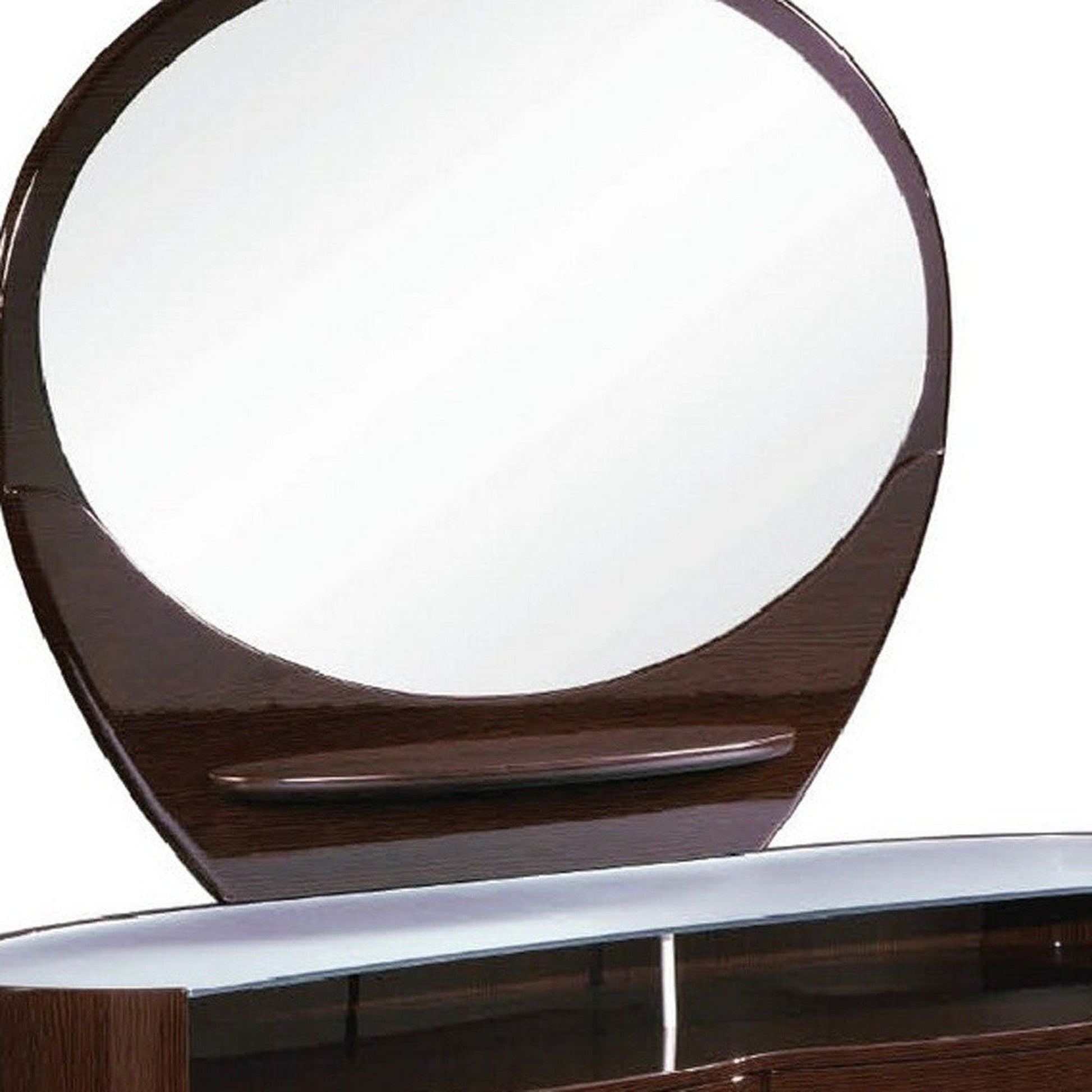 HomeRoots 63" x 22" x 32" Wenge Cabinet With Glossy Brown Finish