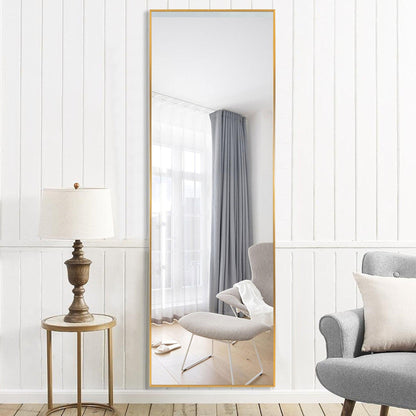 HomeRoots 64" Sleek Gold Frame Full Length Mirror