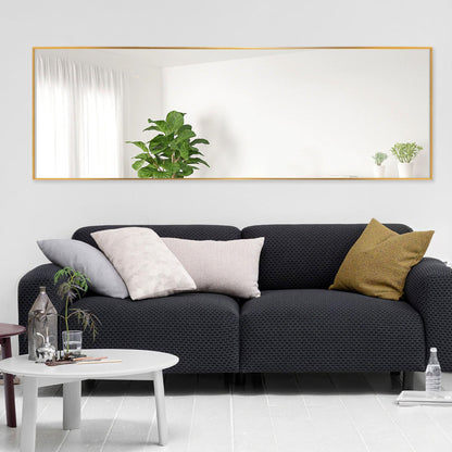 HomeRoots 64" Sleek Gold Frame Full Length Mirror