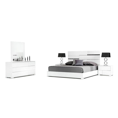 HomeRoots 66" Three Drawer Dresser in White Finish