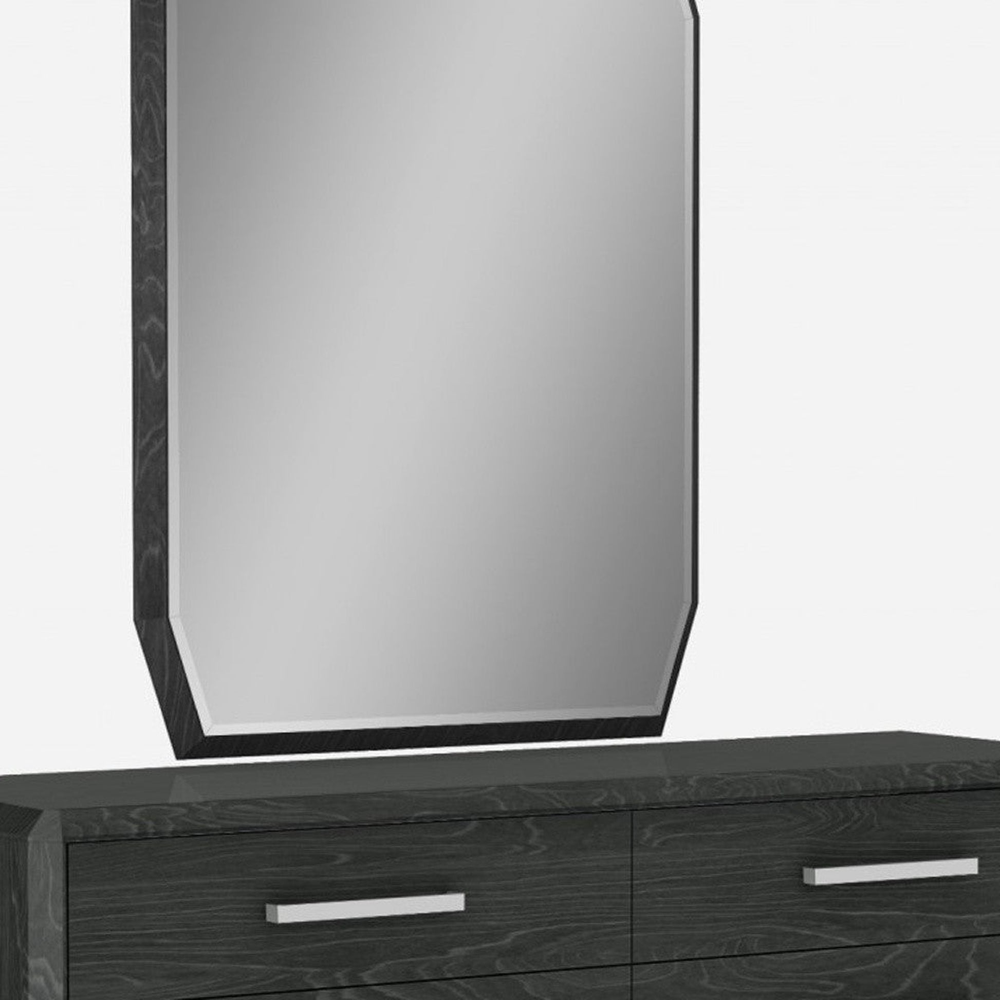 HomeRoots 67 x 20 x 32 Clear Glass Or Stainless Steel Double Dresser Extension