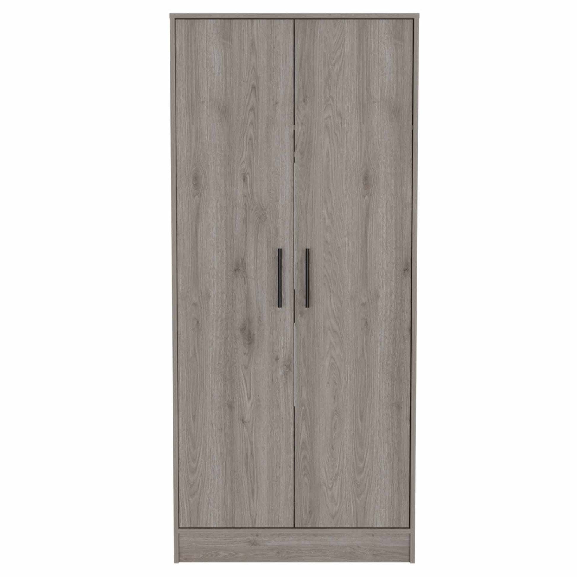 HomeRoots 71" Light Gray Tall Two Door Cabinet